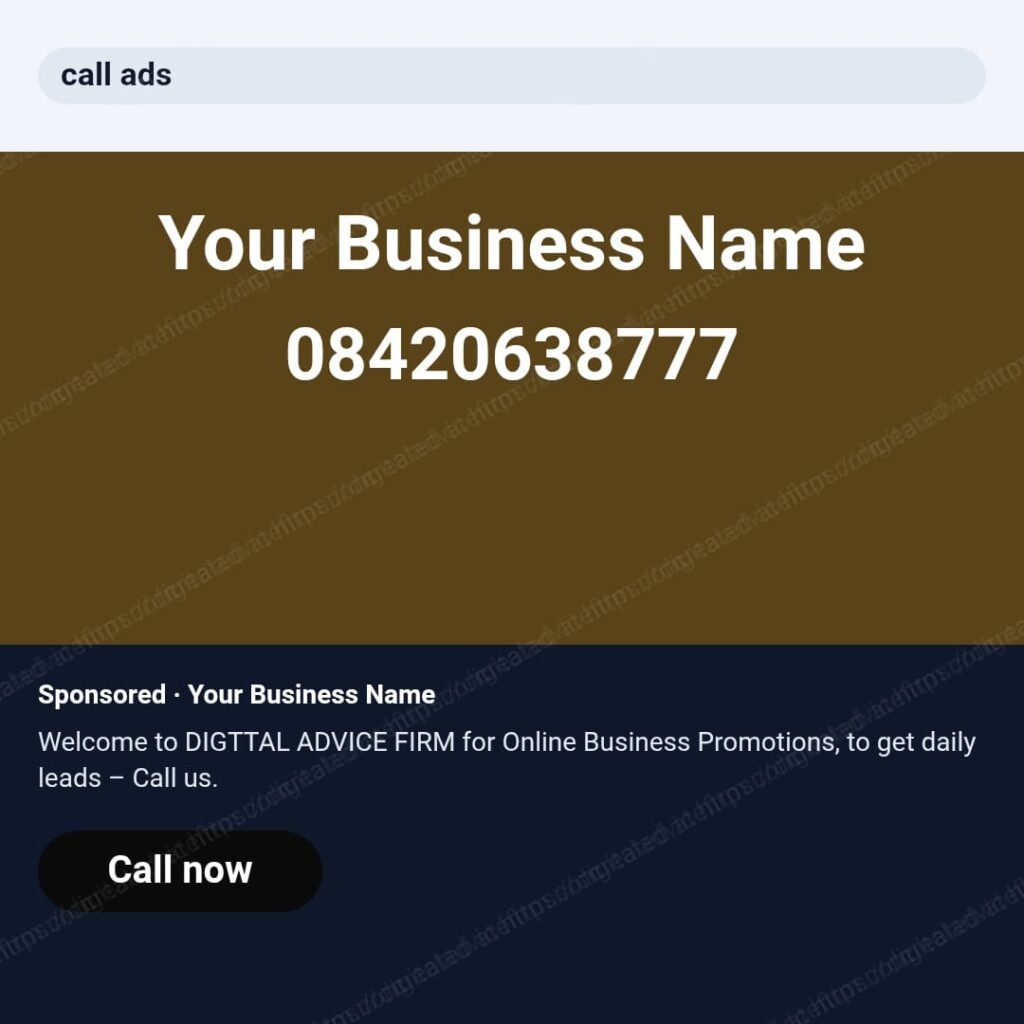 Call Ads Google Facebook Both offers